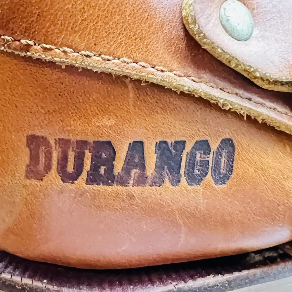 Durango Boots Mens 13 Brown Leather Biker Harness Ankle Square Toe Pull On Shoes